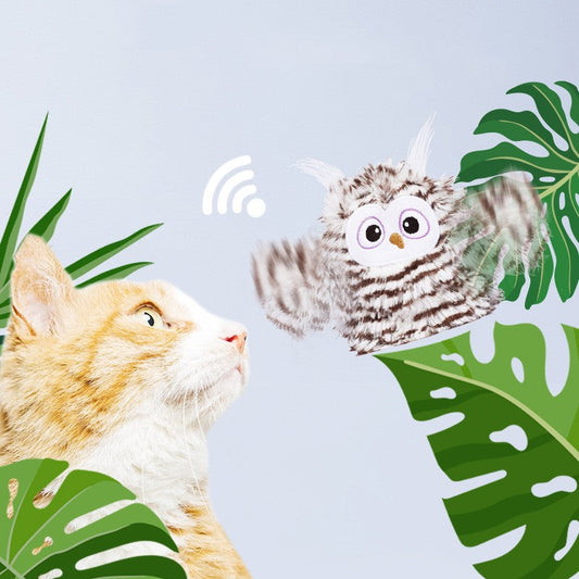 Owl Cat Mint Teaser Stick for Feline Entertainment-0