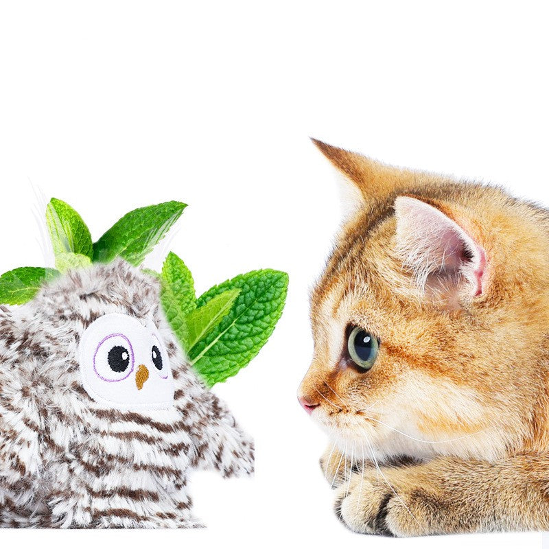 Owl Cat Mint Teaser Stick for Feline Entertainment-1